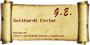 Gotthardt Eszter névjegykártya